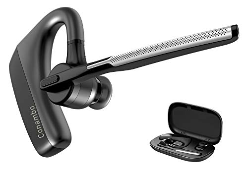 Conambo Headset Bluetooth V5.1 K18 Headset mit CVC 8.0 und ENC Dual Mic Geräuschunterdrückung, Headset mit Mikrofon für Autofahren/Büro/Geschäft für iPhone Android-16Std Talking von Conambo