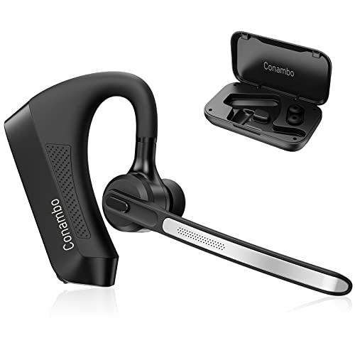 Conambo K21 Bluetooth Headset V5.1 with CVC 8.0 und ENC Rauschunterdrückung Technologie, mit Mikrofon Business/Office/Driving - Kompatibel mit iPhone und Android,18-Stunden Gespräch von Conambo