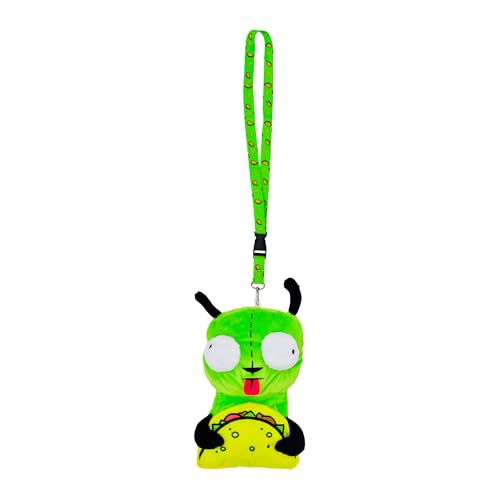 Concept One Invader Zim Plüsch-Schlüsselband, GIR Taco-Ausweis- und Ausweishalter, Grün von Concept One
