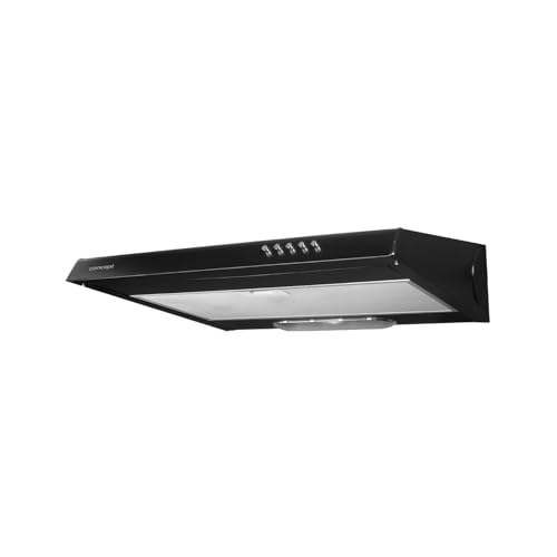 Concept OPP1360 Unterbauhaube 60cm | Energieeffiziente Dunstabzugshaube mit LED-Beleuchtung | 3 Leistungsstufen | Wahlweise Abluft- oder Umluftbetrieb | Leise & Kompakt für kleine Küchen (Schwarz) von Concept