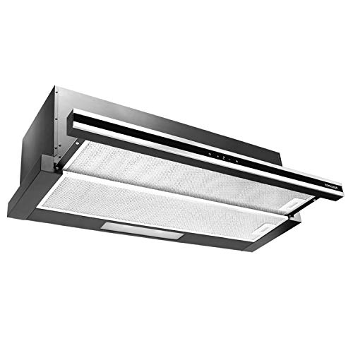 Concept OPV3890 Sinfonia Ausziehbare Dunstabzugshaube 90cm mit LED-Beleuchtung 620 m³/h 169 W von Concept