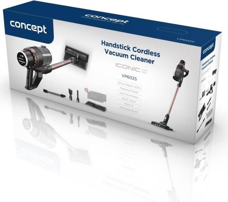 Concept VP6025 Handstaubsauger Schwarz - Bronze Beutellos (VP6025) von Concept