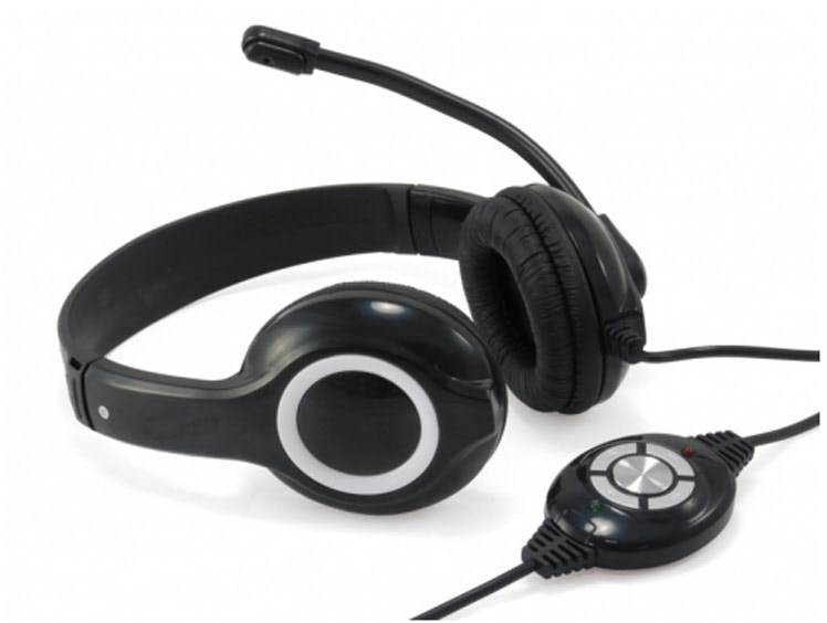 CCHATSTARU2B PC-Headset schwarz von Conceptronic