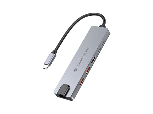 CONCEPTRONIC Dock 6-in-1 USB-C-HDMI,2xUSB-A,USB-C,GbE 140W CONCEPTRONIC Dock 6-in-1 USB-C-HDMI,2xUSB-A,USB-C,GbE 140W von Conceptronic