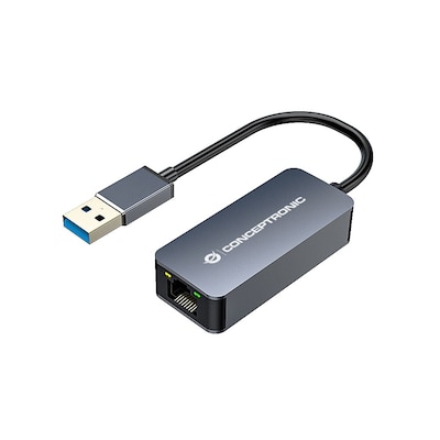 Conceptronic ABBY12G Gigabit Ethernet USB 3.0 Adapter mit USB-Hub, GbE von Conceptronic