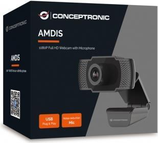 Conceptronic AMDIS01B - Web-Kamera - Farbe - 2 MP - 1920 x 1080 - 1080p - Audio - USB 2.0 - MJPEG, H.264, YUV von Conceptronic