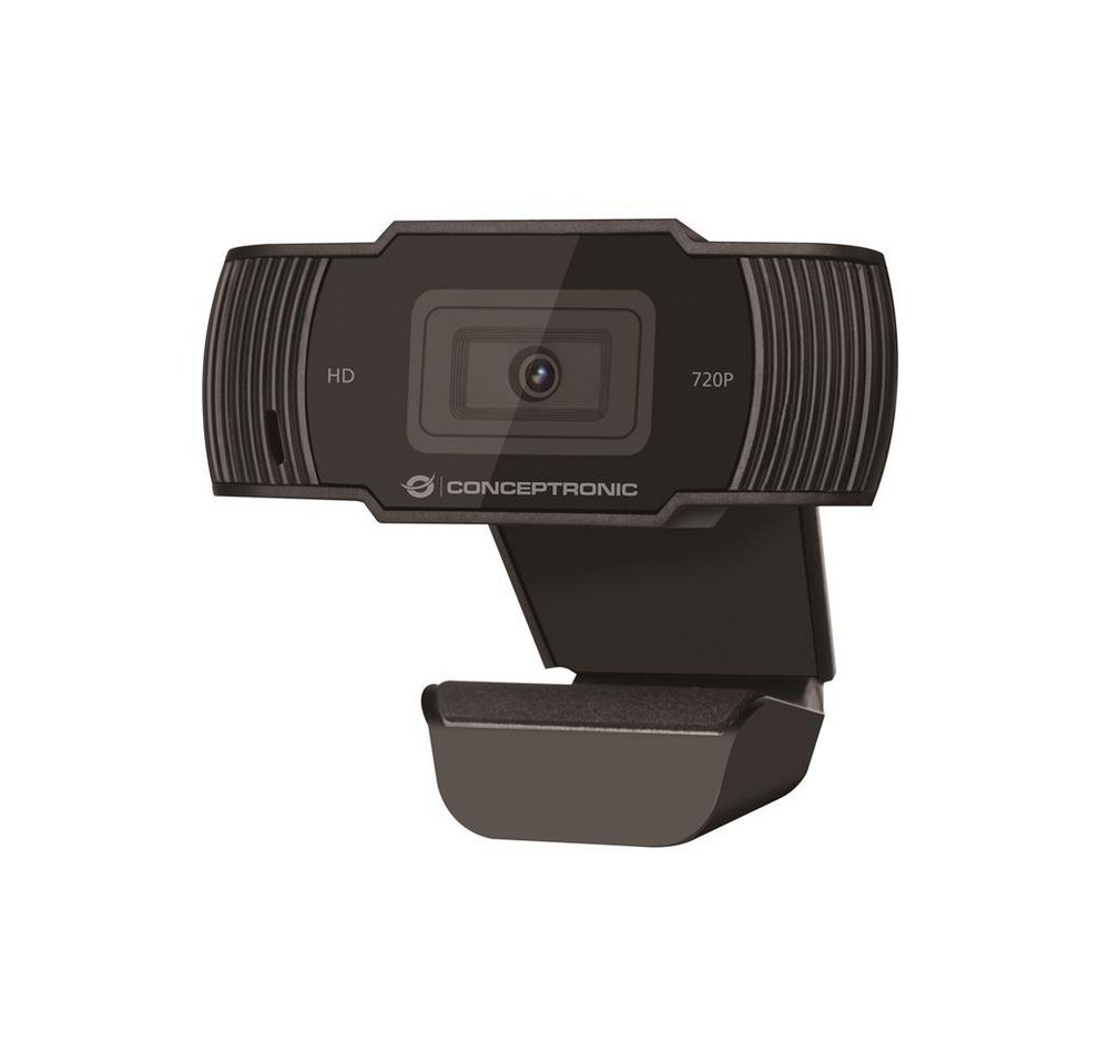 Conceptronic AMDIS03B Webcam (HD, USB, 720P HD, mit Mikrofon, 30fps, Plug & Play) von Conceptronic