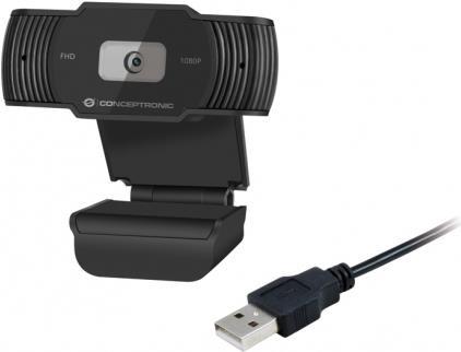 Conceptronic AMDIS04B - Web-Kamera - Farbe - 1920 x 1080 - 1080p - feste Brennweite - Audio - USB2.0 - Gleichstrom 5 V (AMDIS04B) von Conceptronic