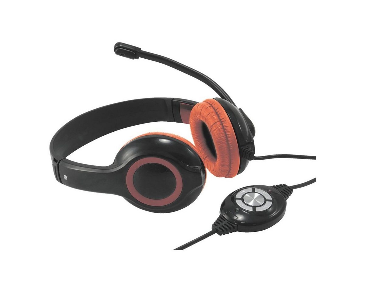 Conceptronic CCHATSTARU2B Headset (binaural USB mit flexiblem Mikrofonarm) von Conceptronic