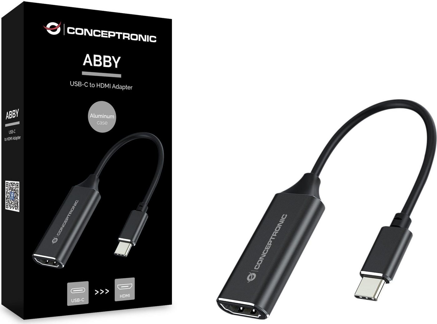 Conceptronic CONCEPTRONIC ABBY USB-C-zu-HDMI-Adapter - HDMI Typ A (Standard) - U... Computer-Kabel von Conceptronic