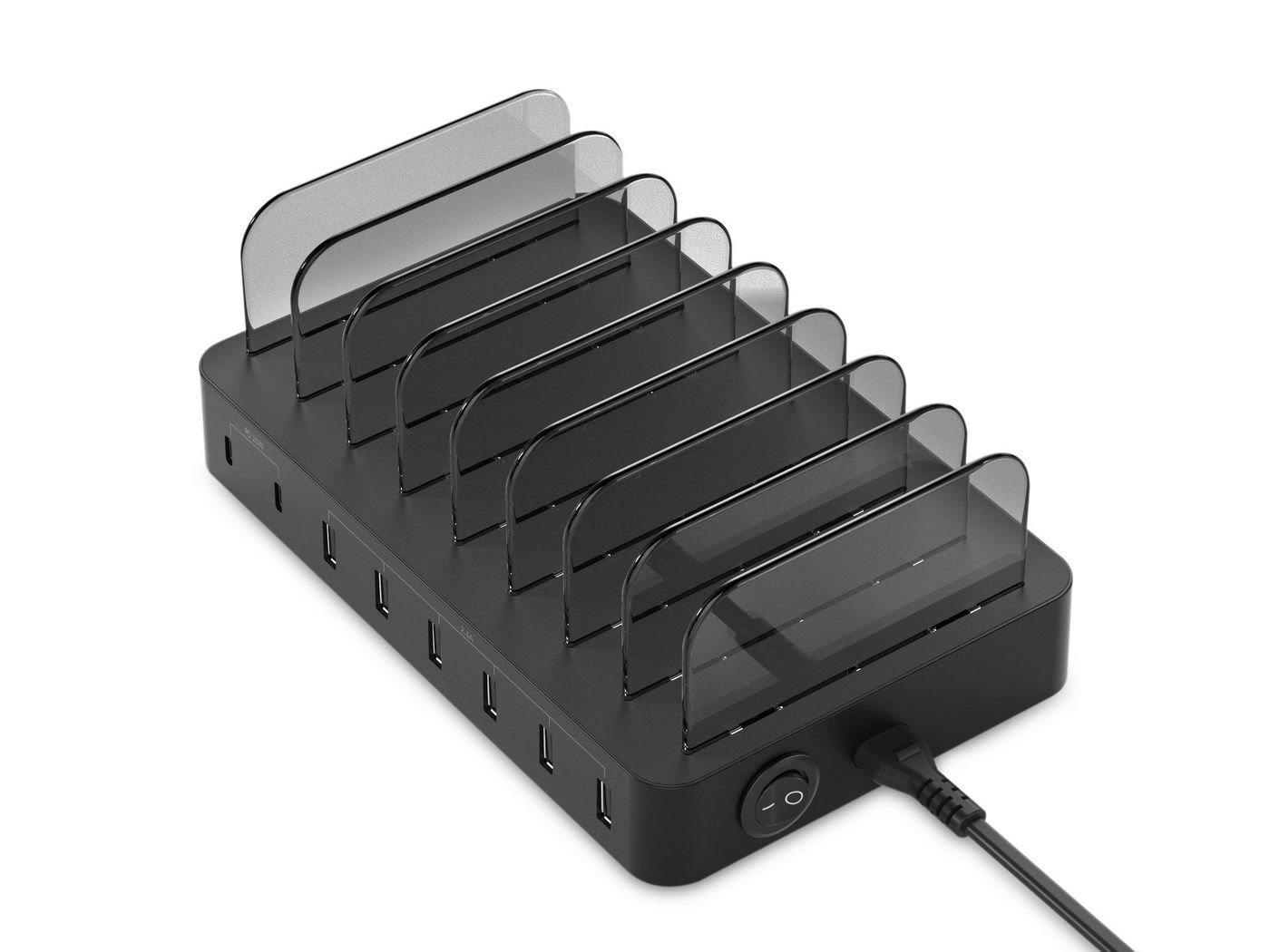 Conceptronic CONCEPTRONIC Ladegerät 8Port 75W,2xUSB-C/6xUSB-A PD Desktop Universal-Ladegerät von Conceptronic