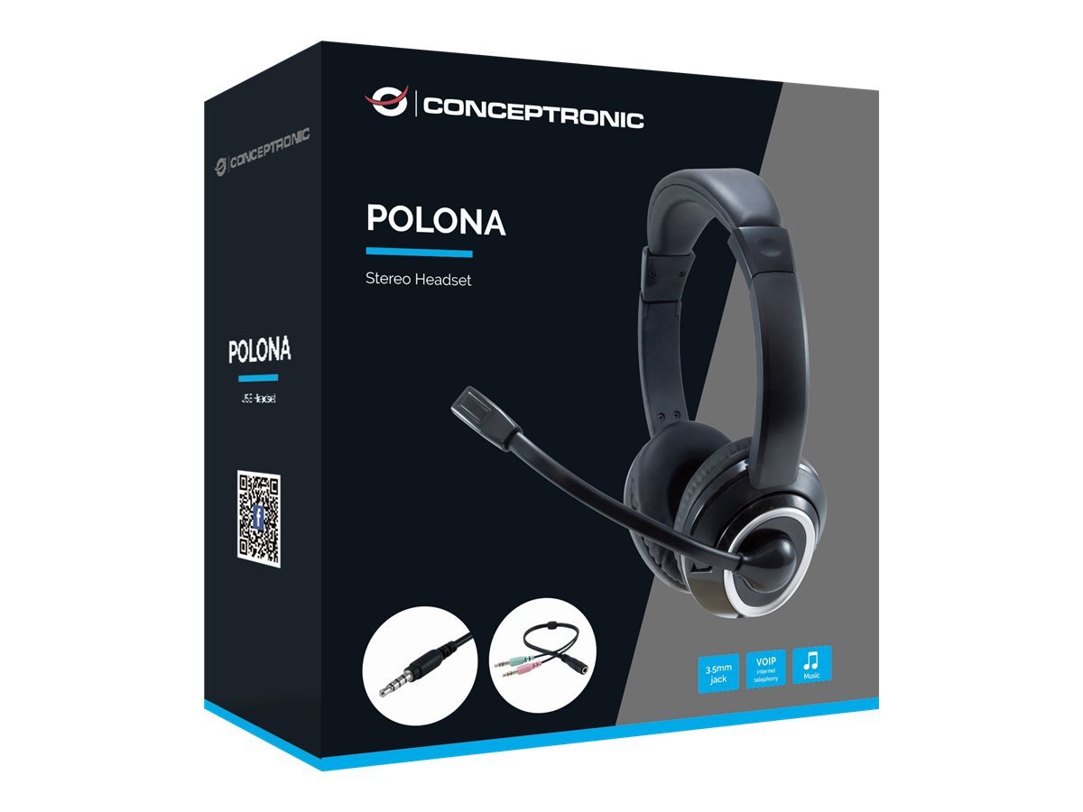 Conceptronic CONCEPTRONIC POLONA02BA Klinke 3.50mm Headset Headset von Conceptronic
