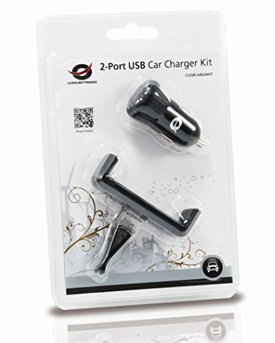 Conceptronic CUSBCAR2AKIT 2 Port USB Car Charger Kit von Conceptronic