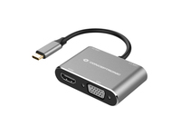 Conceptronic DONN16G 4-in-1 USB 3.2 Gen 1 Dockingstation, HDMI, VGA, USB-A 3.0, 100W USB PD von Conceptronic