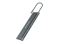Conceptronic DONN17G laptop-dockingstation & portreplikator Kabelgebunden USB 3.2 Gen 1 (3.1 Gen 1) Type-C Grau von Conceptronic