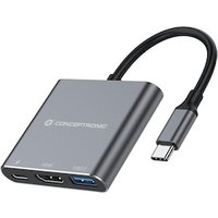 Conceptronic DONN18G 3-in-1 USB 3.2 Gen 1 Dockingstation, HDMI, USB 3.0, 100W USB PD von Conceptronic