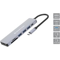 Conceptronic DONN19G 7-in-1 USB 3.2 Gen 1 Dockingstation, HDMI, USB-A 3.0 x 3 von Conceptronic