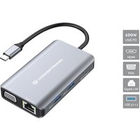 Conceptronic DONN21G 7-in-1 USB 3.2 Gen 1 Dockingstation von Conceptronic