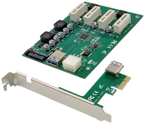 Conceptronic EMRICK PCIe-x1 zu 4x PCIe-x1 Erweiterungskit PCI-Express Karte PCIe von Conceptronic
