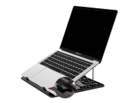 Conceptronic ERGO Laptop Cooling Stand, Notebook-Ständer, Schwarz, 39,6 cm (15.6 Zoll), 50 kg, 258 mm, 302 mm von Conceptronic