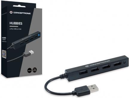 Conceptronic HUBBIES HUBBIES05B - Hub - 4 x USB 2.0 - Desktop von Conceptronic