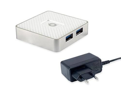 Conceptronic HUBBIES03W 4-Port USB 3.0 Hub inkl. Netzteil Netzteil von Conceptronic