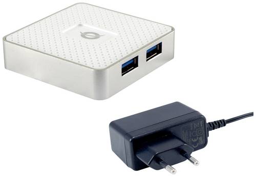 Conceptronic HUBBIES03W 4 Port USB 3.2 Gen 1-Hub (USB 3.0) Weiß von Conceptronic