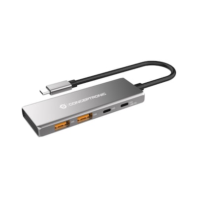 Conceptronic HUBBIES15G 4-Port USB 3.2 Gen-2 Hub, 10Gbps, USB-C x 2, USB-A x 2, 100W USB PD Conceptronic HUBBIES15G 4-Port USB 3.2 Gen-2 Hub, 10Gbps, USB-C x 2, USB-A x 2, 100W USB PD von Conceptronic