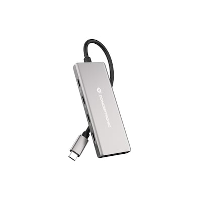 Conceptronic HUBBIES17G Schnittstellen-Hub USB 3.2 Gen 2 (3.1 Gen 2) Type-C 10000 Mbit/s Grau von Conceptronic