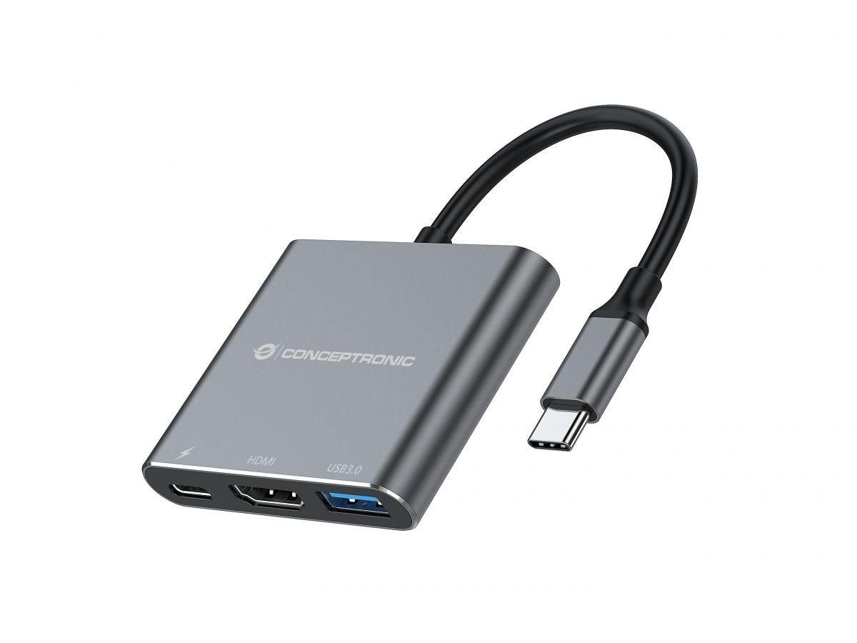 Conceptronic Laptop-Dockingstation CONCEPTRONIC Adapter USB-C -> HDMI,USB3.0,PD 0.25m Conceptronic Laptop-Dockingstation CONCEPTRONIC Adapter USB-C -> HDMI,USB3.0,PD 0.25m von Conceptronic