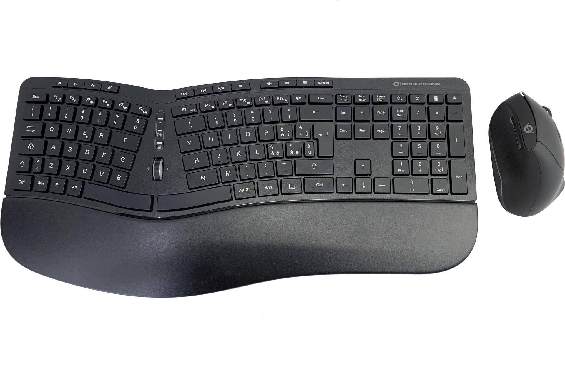 Conceptronic ORAZIO02IT Tastatur RF Wireless QWERTY Italienisch Schwarz (ORAZIO02IT) von Conceptronic