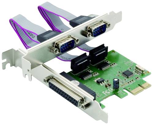 Conceptronic SPC01G 1+2 Port Serielle/Parallele Steckkarte PCIe, Parallel (IEEE 1284), Seriell (9pol von Conceptronic