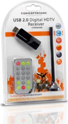 Conceptronic USB2.0 Digital TV Receiver CTVDIGUSB2 - Digitaler TV-Empfänger - DVB-T - USB2.0 (12000421) von Conceptronic