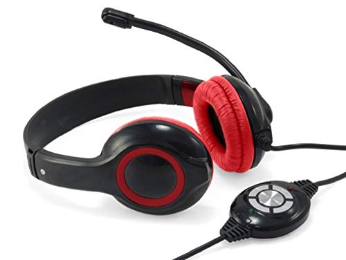 Conceptronic USB-Headset 2m Kabel USB2.0 Rot von Conceptronic