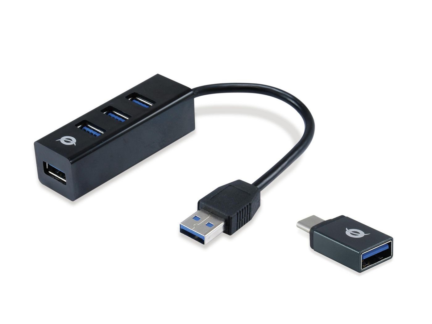 Conceptronic USB-Verteiler CONCEPTRONIC USB-Hub 4Port USB3.0 -> USB 3.0 +USB-C Adapter von Conceptronic