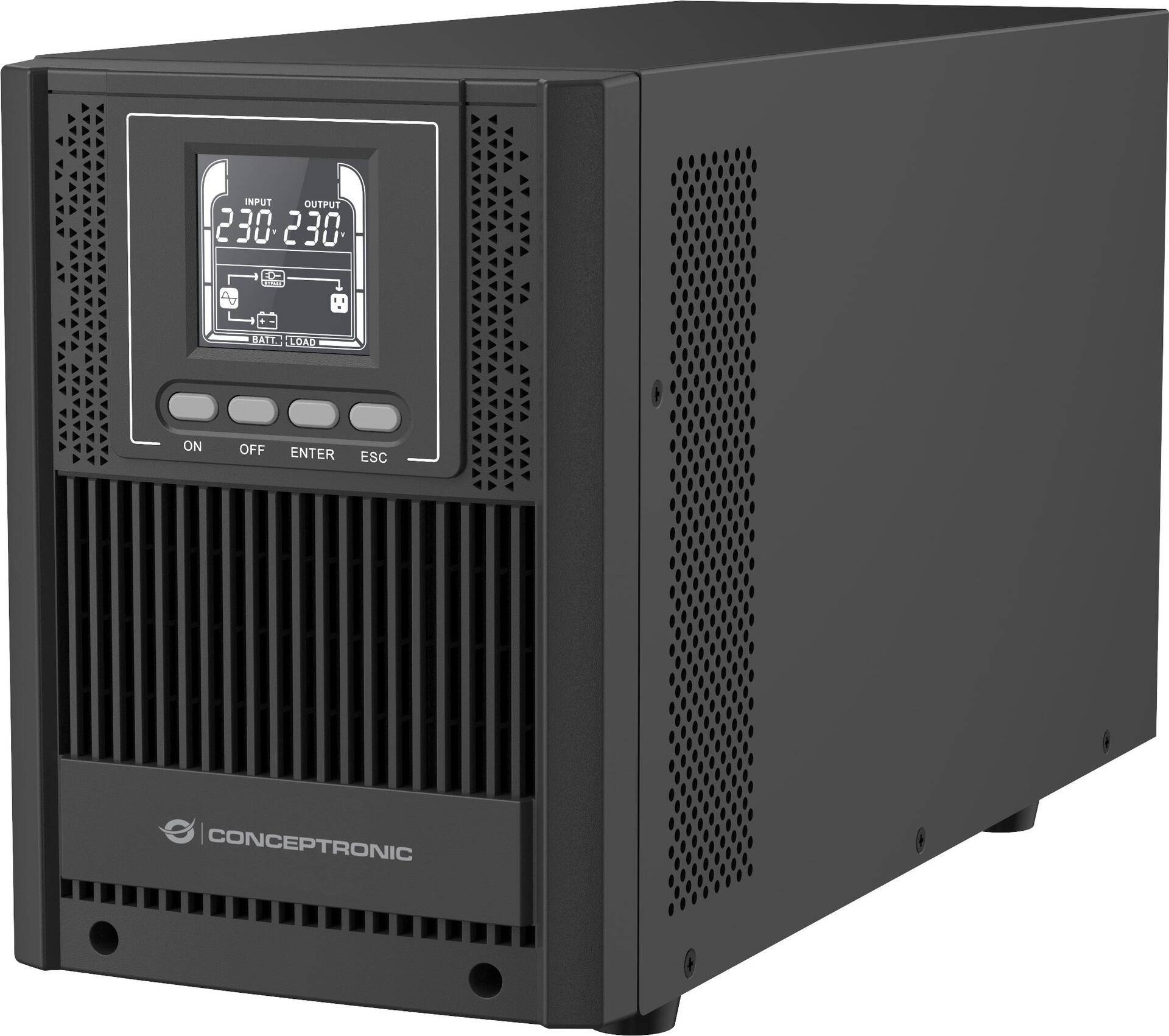 Conceptronic ZEUS52E2K 2000VA 1800W Online Tower USV - IEC - Doppelwandler (Online) - 2 kVA - 1800 W - Sine - 220 V - 240 V (ZEUS52E2K) von Conceptronic