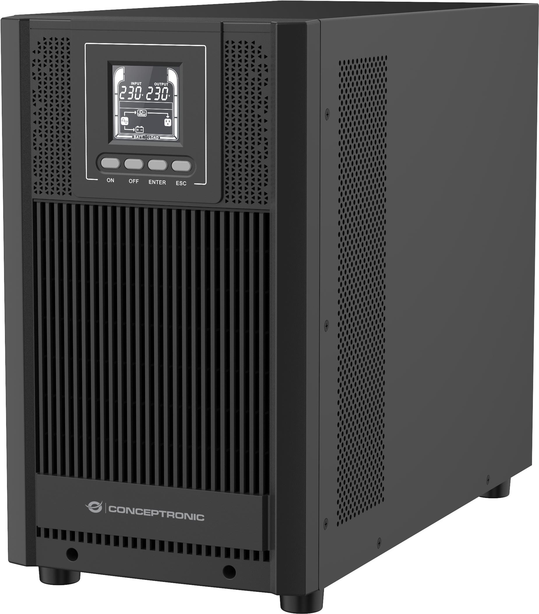 Conceptronic ZEUS52E3K 3000VA 2700W Online Tower USV - IEC - Doppelwandler (Online) - 3 kVA - 2700 W - Sine - 220 V - 240 V (ZEUS52E3K) von Conceptronic