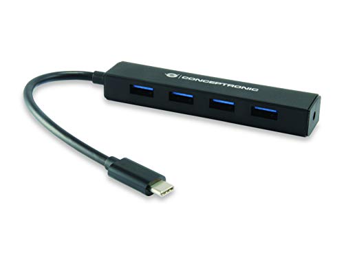 Conceptronic ctc4usb3 – USB C zu 4 Port Hub USB 3. 0 – Kleine Bauweise – Plug and Play von Conceptronic