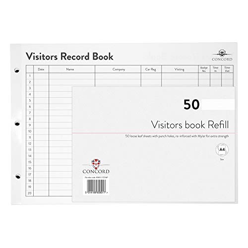 Concord CD14P Einlagen für Gästebuch 50 Blatt 2000 Einträge 230 x 355 mm von Concord