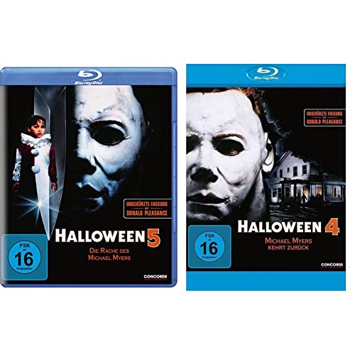 Halloween 5 - Die Rache des Michael Myers - Ungekürzte Fassung [Blu-ray] & Halloween 4 - Michael Myers kehrt zurück - Ungekürzte Fassung [Blu-ray] von Concorde Home Entertainment