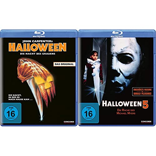 Halloween - Die Nacht des Grauens [Blu-ray] & Halloween 5 - Die Rache des Michael Myers - Ungekürzte Fassung [Blu-ray] von Concorde Home Entertainment