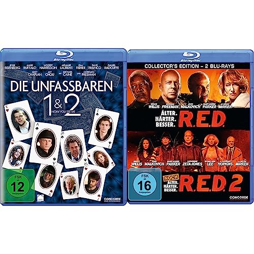 Die Unfassbaren - Now you see me 1&2 [Blu-ray] & R.E.D. - Älter. Härter. Besser / R.E.D. 2 [Blu-ray] [Collector's Edition] von Concorde Video