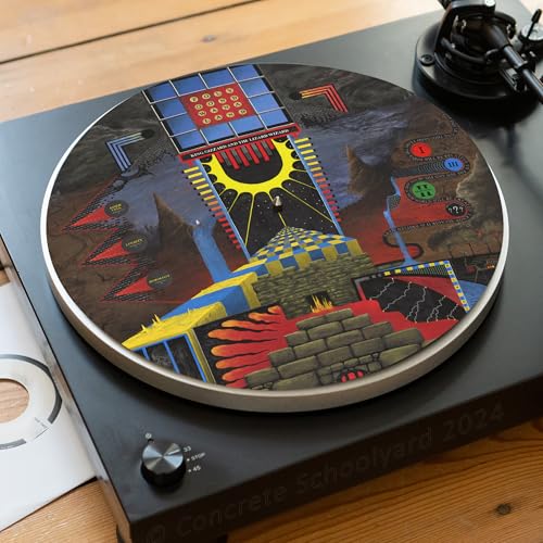 King Gizzard and the Lizard Wizard Slipmat für Plattenspieler | Weich Hochwertiger Filz Turntable Matte | Psychedelisch Rock Plattentellerauflage | Produziert in Berlin von Concrete Schoolyard von Concrete Schoolyard