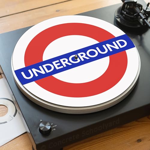 London Underground Sign Slipmat für Plattenspieler | Weich Hochwertiger Filz Turntable Matte | Northern Soul Mod 1960er Stil Plattentellerauflage | Produziert in Berlin von Concrete Schoolyard London Underground Sign Slipmat für Plattenspieler | Weich Hochwertiger Filz Turntable Matte | Northern Soul Mod 1960er Stil Plattentellerauflage | Produziert in Berlin von Concrete Schoolyard von Concrete Schoolyard