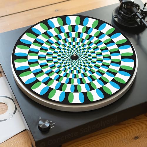 Trippy Optische Illusion Slipmat für Plattenspieler | Weich Hochwertiger Filz Turntable Matte | Hypnotische Spirale Effekt Plattentellerauflage | Produziert in Berlin von Concrete Schoolyard Trippy Optische Illusion Slipmat für Plattenspieler | Weich Hochwertiger Filz Turntable Matte | Hypnotische Spirale Effekt Plattentellerauflage | Produziert in Berlin von Concrete Schoolyard von Concrete Schoolyard