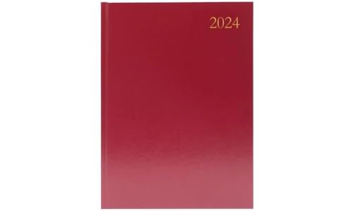 Condiary Schreibtisch-Tagebuch, 1 Tag pro Seite, A4, Burgunderrot, 2024 von Condiary