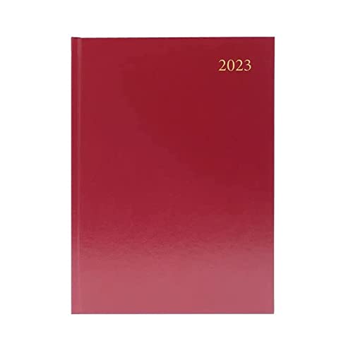 Schreibtisch-Tagebuch, Tag pro Seite, A5, burgunderrot, 2023, KFA51BG23 von Condiary