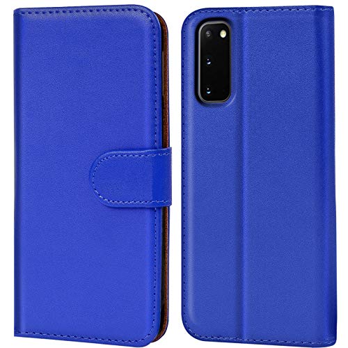 Conie® Handy Hülle für Samsung Galaxy S20 Etui, Premium Booklet Cover Flip Schutzhülle für Samsung Galaxy S20 Tasche, Blau von Conie
