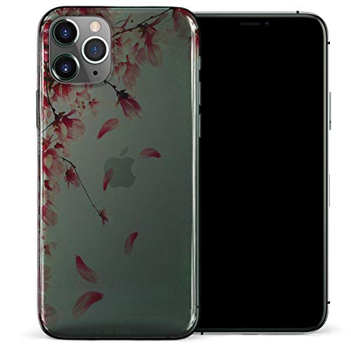 Conie® Handyhülle Rück Schale für iPhone 11 Pro, Ultra Slim TPU Hülle aus Silikon mit Bilder Motiv, Kanten Display Kamera Schutz, Motiv Kirschblüte Design von Conie