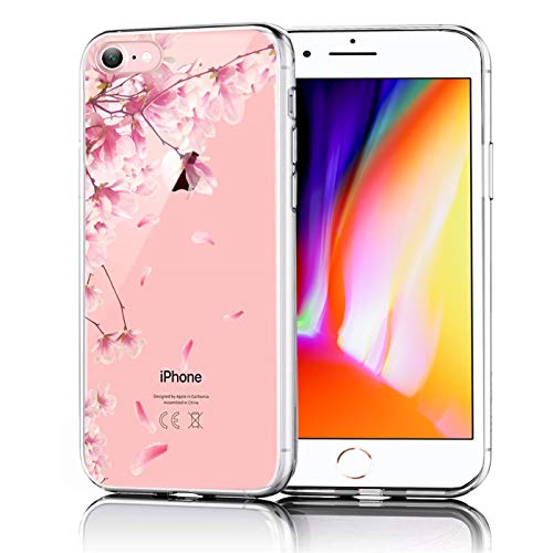 Conie® Handyhülle Rück Schale für iPhone 6 / 6S, Ultra Slim TPU Hülle aus Silikon mit Bilder Motiv, Kanten Display Kamera Schutz, Motiv Kirschblüte Design von Conie